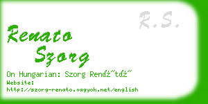 renato szorg business card